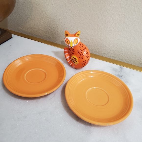 Fiestaware Dining Fiestaware Homer Laughlin Orange Saucer Plate